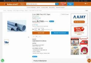 1 Inch 2MM Thick PVC Pipes | Buy PVC Pipes Online in Hyderabad - Buy 1 Inch 2MM Thick PVC Pipes Online at the Best price from BuildersMART, We offer products with high-quality in a wide range of collection, 100% worthful products in Hyderabad.