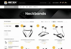 Buy Active Noise Cancelling Neckband Bluetooth Earphones | JBTEK - Buy Best Active Noise Cancelling Neckband Bluetooth Earphones, Best collar Earphones at JBTEK. Show Now the latest range of Neckband with Free Shipping.