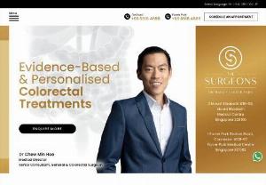 The Surgeons - Colon and Rectal Clinic - The Surgeons offers comprehensive colorectal treatments that are tailored to our patients' needs. Schedule an appointment with our colorectal specialist in Singapore today at 6518 4688.