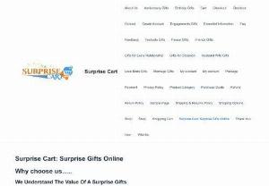 Surprise Gifts Online - Surprise cart is a startup for surprising your loved ones by gifts you need to surprise them by some lovely gifts so someone who is most valuable in your life