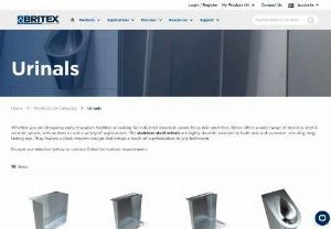 urinals - Whether you are designing early education facilities or looking for industrial standard urinals for public amenities, Britex offers a wide range of stainless steel & ceramic urinals, with options to suit a variety of applications.