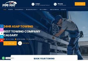 towing company calgary - ASAP 24HRS Towing company has been providing services to the entire Calgary & surrounding areas with premier services since 2010 including roadside assistance, heavy-duty towing, and jump-start services.