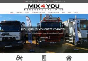 Mix 4 You Concrete Ltd - Welcome to Mix 4 You Concrete, we are a professional supplier of volumetric concrete, gravels, sands, and stones within Cornwall, UK. Our speciality lies within the construction industry and we are able to provide up to 7 cubic metres of concrete per load. In addition to this, we provide the flexibility of changing the specifications (wet, strong, dry or weak) based on our clients' needs and requirements.