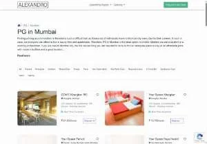 Screenshot of PG Accommodation in Mumbai: Sharing and Amenities