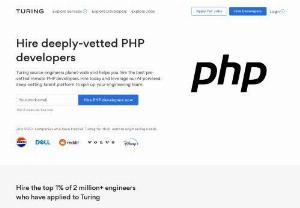 Hire PHP developers Remotely | Turing - Hire PHP developers remotely in 2021. Work with top-quality PHP developers at half the cost. Best PHP developers with full-time availability for hire with Turing.