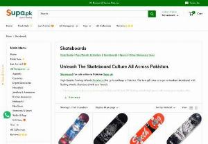 Buy Online Skateboard at Best Price in Pakistan - Supa.pk - Buy an online skateboard with a modern design in supa.pk. Skateboards are perfect for beginners and practice. It has a unique Stylish Medium and long skateboard with Four Flashing Wheels. Let's ride this skateboard in Pakistan with no fear of falling. We provide the best skateboard in Lahore at the best price in Pakistan.