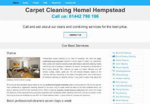 Carpet Cleaning Hemel Hempstead - Professional carpet cleaning is our field of expertise. We have the skills, qualification and equipment to perform various types of carpet, rug, upholstery, sofa, curtain and mattress cleaning and yield industry standard cleaning results without any risk of damage or alteration to colours, dimensions or properties of items being cleaned. The methods we apply are highly effective and will remove soiling, stains, spots etc. We will choose between steam or dry cleaning methods depending on the...