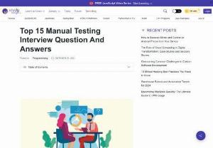 Top 15 Manual Testing Interview Question And Answers - Studytonight - We've included a list of the most commonly asked Manual Testing Interview Question and their solutions to assist both freshers and experienced candidates.