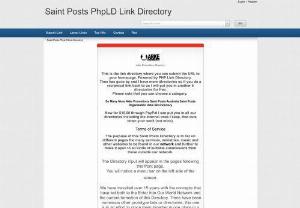 Saint Posts PhpLD Link Directory - Saint Posts PhpLD Link Directory lists many different services where you can list free your business and other websites