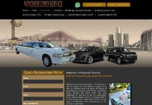 Limo windsor to Detroit Airport, Toronto Airport - Windsor Limo service is top full transport provider for windsor Essex County. Get picked up to and from Toronto Airport to Windsor or Detroit Airport to Canada. Luxury Sedans,  Suv or Limousine service at best rates with safety first during Pademic.
