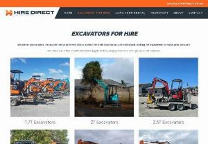 Excavators Rental & Lease NZ | Diggers for Hire | Hire Direct - Hire Direct offers well-maintained excavators & digger hire for rent and leasing in New Zealand. For more info browse our website or Hire our equipment now!