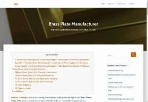 Screenshot of Brass Plate Manufacturer
