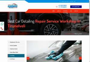 Top Best Car Detailing Repair Services in Tirunelveli & Thoothukudi - We detail both the interior and exterior of your vehicle. Detailing encompasses not just the exterior of the vehicle but even the tiniest internal components. To satisfy your needs, our vehicle workshop provides a variety of car detailing and car interior detailing services. In Tirunelveli, we are known as the most qualified service provider.