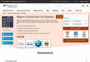 Magento 2 Wishlist REST API - Magento 2 Wishlist REST API allows users to add, delete, or view products from the wishlist for the mobile application of your Magento 2 website using the Wishlist API.