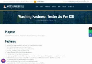 Washing fastness tester - Check out Washing fastness tester is used for determining colour fastness of textile materials to washings.�It is made as per AATCC standards with a Digital timer with automatic shutdown & audible warning manufactured by Amith Garment Services.