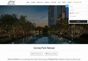 Godrej Park Retreat - This property comprises of extravagance high rises with favored 2 and 3 BHK units. We can get reasonable homes with a few administrations and offices exactly at doorsteps. Godrej Properties has done whatever it takes to give us an extraordinary way of life property loaded up with fun, security, and quiet.