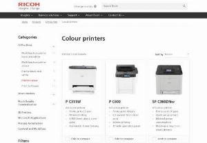 Colour Printers - Looking for colour printers for your office? Ricoh's reliable colour laser printers are designed to enhance any office environment. Find out more here.