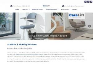 Norfolk Stairlifts - Local Stairlift, Hoist, Bathlift & Access Lift Fitters
Our mobility services include fitting of new and reconditioned stairlifts, ceiling hoists & mobile hoists, and bathlifts across Norfolk, Suffolk, Cambridgeshire, and Essex. We also offer after-sales repair and maintenance on all our mobility assisting products.