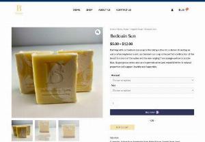 Bedouin Soap Opera - Buy Handmade Sun Bar Soap Online - Our Bedouin sun soap is the perfect combination of the beautiful colors of the water and the sun-ranging from orange-yellow to purple-blue. The bar offers a bright, fresh, intense lemon fragrance.