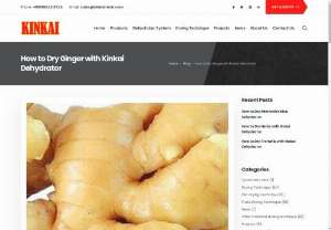 Ginger Drying Process |Kinkai Heat Pump & Dehydrator - Process of Ginger Drying Know the step by step setup drying procedure of your product using Kinkai Heat Pumps Dehydrator