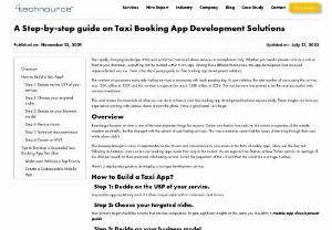 Taxi Booking App Development Cost - Here you will know the essentials of what you can do to enhance your taxi booking app development business exponentially. These insights are from our experience working with various clients around the globe.