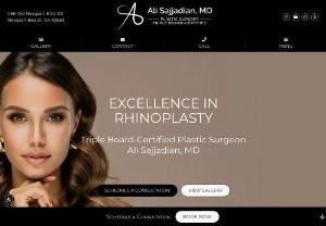 Dr. Sajjadian, MD - Dr. Ali Sajjadian is a Triple Board Certified Plastic Surgeon in Newport Beach, CA. Dr. Sajjadian specializes in facial, nose, body, and breast surgery in the Los Angeles area. Dr. Sajjadian specializes in procedures such as breast augmentation, rhinoplasty and tummy tucks along with non-invasive procedures such as botox, dermal fillers and laser treatments.
