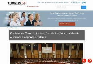 Bramshaw ICS Conference Communications - A privately owned Australian company dedicated to providing quality conference communications service and equipment for meetings, conventions, Parliaments, Councils, Courts, Lecture Theatres, Universities, Schools and the like throughout Australia, NZ and Pacific Rim areas.
Push to talk desk top conference microphones & management systems, simultaneous interpretation services, Silent PZ, Audience Response Voting units & Tour Guide Systems.