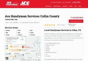 handyman jobs in McKinney, TX - In Cranston, RI and Springdale, AR, Ace Handyman Services offers home repair and handyman services. To obtain more service related details, visit our site now.