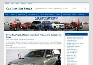 Buy Japanese used cars, tractors, trucks, Wagons, vans and buses for Kenya - Car Junction offer Japanese used cars, buses, trucks, Wagons, Vans, construction machinery, Massey Ferguson Tractors and implements for sale and ship to Kenya. Buy cheap Japanese cars and MF tractors for Mombasa, Nerobi, Kenya.