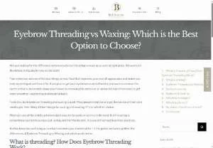 Screenshot of Eyebrow Threading vs Waxing