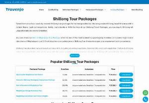 Best of Shillong Tour (6 Days/ 5 Nights) - Shillong is a popular tourist destination in India. With its pleasant weather and breathtaking environment, it has become a tourist attraction over the years. If you are looking for a memorable Shillong Trip, Travenjo Shillong Tour Packages are the right choice for you. With our ShillongTour Packages, you'll not only get unique and themed tours like Family Tours, Honeymoon Tours, and Adventure Tours but also packages that are economical.