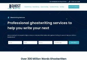Ghostwriting Services - Ghostwriting Services is an award-winning company that offers a broad range of writing solutions to authors, entrepreneurs, and individuals. The in-house ghostwriters offer book writing and book editing services, biography writing services, cover design, book launch, and video script writing services. Ghostwriting Services provides a smooth customer experience and connects you with experienced writers according to your project requirements to ensure you achieve the success you deserve.
