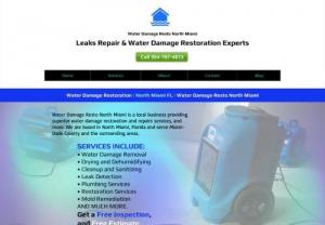 Water Damage Resto North Miami - Contact Water Damage Resto North Miami today if you have sustained water damage to your property. Standing water due to flooding can cause mold which may cause you expensive damage and serious health risks, so don't hesitate and call us today.