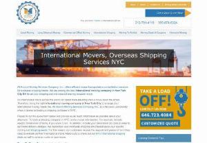 Moving and Shipping Services Company - International moving and shipping services is offered from New York NY & Miami Florida for used household goods and furniture.