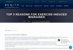 Top 5 reasons for Exercise-Induced Migraines - Migraine can be caused by a number of things and permanently affect your health and daily activities. Did you know exercise can also cause headaches? Learn more about the reasons for exercise-induced migraines.