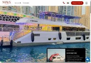 Screenshot of Luxury Yacht Rental in Dubai: The Virgo Yacht