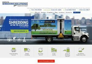 Complete Shredding Solutions A Data-struction Company - Address: 200 W 39th St, #97, New York, NY 10018, USA ||
Phone: 212-939-7534 ||
Fax: 212-423-3203