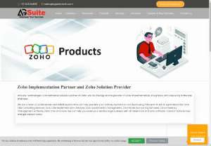 AGSuite Technologies: Your Trusted Zoho Partner in India - AGSuite Technologies, your authorized Zoho Partner in India, is dedicated to delivering innovative solutions and top-notch support for businesses across the nation. Elevate your operations with our Zoho expertise.