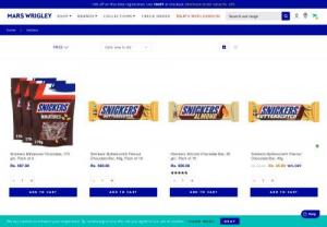 Order Snickers Chocolate Bar Online in India at Best Price - Which Snickers Chocolate bar flavour do you like the most? Is it Snickers Almond Chocolate Bar, Snickers Fruit & Nut Chocolate Bar, Snickers Peanut Chocolate Bar or Snickers Butterscotch Chocolate Bar? We love them all and they are now available at Mars Wrigley Treats store. Choose from various different flavors of Snickers Chocolate Bar today and order online!