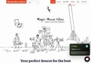 magic mouse films - Magic mouse films are India based having passion, Ambitions, and Destination with our team and the project handled in Film, Visual ads., Jingles and other creative productive successful concepts for various clients around from Bollywood to Hollywood.