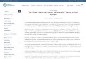 10 Best Healthcare Products and Immunity Vitamins for You I Vitabase - Health challenges also affect other areas of your life. Health problems can make daily tasks more challenging, create financial stress, and even jeopardize your ability to earn a living.

Stress itself can exacerbate health issues from the common cold to more serious conditions and diseases, so maintaining healthy habits and taking good care of your health can pay off in the long run.

Let's check out some of Vitabase Amazing Health Products that provide you immunity vitamins, ultimate...