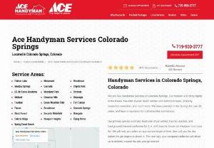 handyman jobs in Colorado Springs - Our company provides our customers with repair and handyman services all over the country at affordable prices. Trust Ace Handyman Services to treat you and your home with the respect you deserve.