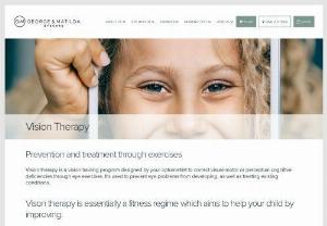 Vision Therapy | George & Matilda Eyecare and Optometrist - Vision therapy is a vision training program designed by us to correct visual-motor or perceptual cognitive deficiencies through eye exercises.