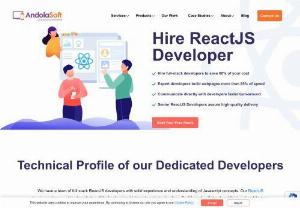 Hire ReactJS Developers - Hire ReactJS developer for your business applications. Our expert offering dynamic and custom ReactJS web and mobile application services with a free consultation.