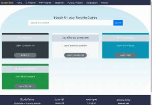 StudyFame-Learn Programming and Web Development - Tutorials,Online Free Tutorials, StudyFame provides program, Tutorial, MCQ, javascript, core java, sql, python, php, c language etc. for beginners and professionals.