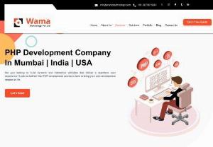 PHP Application Development Company in India - Wama Technology, a mobile app & Website development company in India tends to perceive that your web site wants rather more than development. With skilled PHP web development team of expert professionals, Wama Technology has worked on quite a thousand PHP web development services & has achieved concrete results for our customer base. Wama technology understands core requirement of your business accurately.
