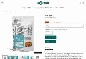 Buy Sorich Organics Nut Mix Online at Best Price - Sorich Organics Nut Mix is a healthy mixture of Almond, Cashew, Pistachios, Cranberry, Raisins & Walnuts for stops your snack craving and fulfills your daily nutrition requirement. Buy Nut Mix online at an affordable price @Sorich Organics.