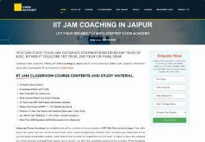 IIT JAM Coaching in Jaipur | IIT JAM Best Coaching - Chem Academy is one of the Best IIT JAM Coaching in Jaipur and another M.Sc. entrance exam.