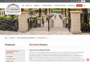 Largescale and Narrow Pavers - DC Kerckhoff Company - Large precast concrete pavers and Narrow Pavers are perfect for creating easy and maintenance-free walkways in a lawn or garden.