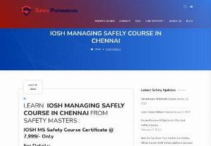 IOSH MANAGING SAFELY COURSE IN CHENNAI - LEARN IOSH MANAGING SAFELY COURSE IN CHENNAI FROM SAFETY MASTERS :
IOSH MS Safety Course Certificate @ 7,999/- Only
For Details:
Call : 9566246778 / 9566231038
Registration Open !!! Join us Now !!!
Do you willing to learn your iosh managing safely certificate course in Chennai from Best iosh managing safety training institute in Chennai - safety professionals(IOSH Course Associated with OHS Academy) is your answer, stop now and reach us.